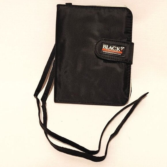 BLACKS Photography Nylon Black Passport Pouch With Detachable Neck Strap - Picture 1 of 3